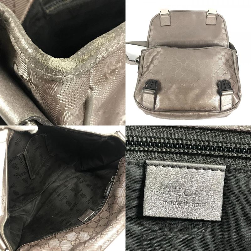 GUCCI Shoulder Bag GG Implement Logo 201732 GG Implement Metallic