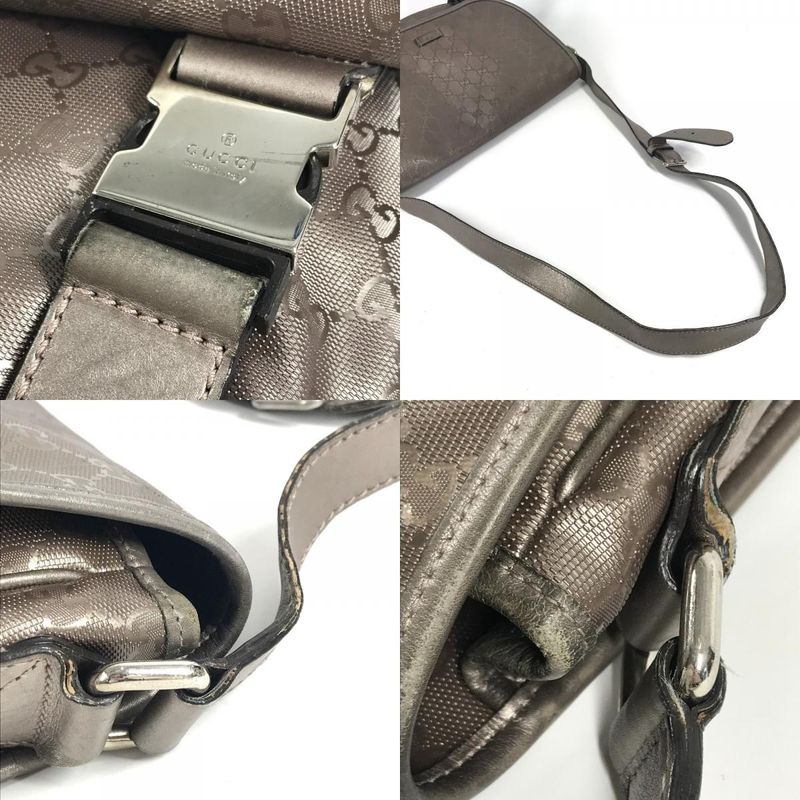 GUCCI Shoulder Bag GG Implement Logo 201732 GG Implement Metallic