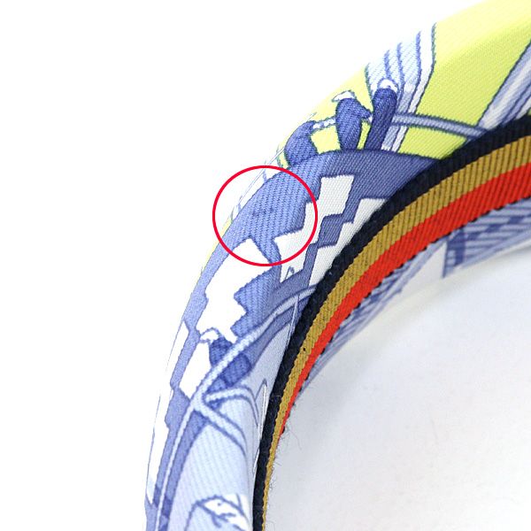 Hermes Headband Silk Twill Light Blue Series Width