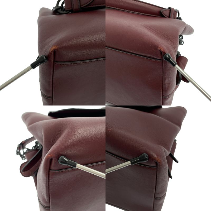 BOTTEGA VENETA | Leather Chain Handle Flap Tote Bag | Burgundy | Ladies