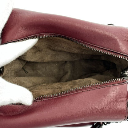 BOTTEGA VENETA | Leather Chain Handle Flap Tote Bag | Burgundy | Ladies