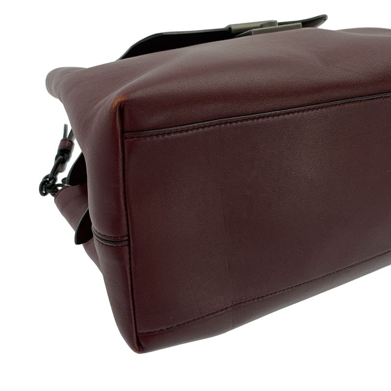 BOTTEGA VENETA | Leather Chain Handle Flap Tote Bag | Burgundy | Ladies