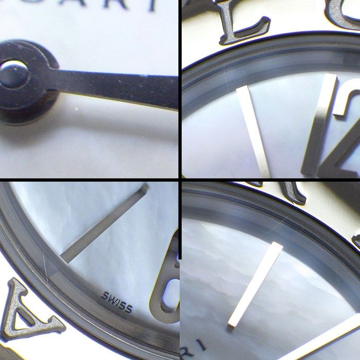 Bvlgari Watch Date White Shell Dial SS Quartz Analog
