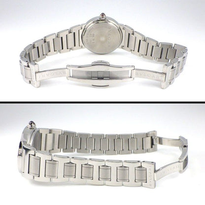 Bvlgari Watch Date White Shell Dial SS Quartz Analog