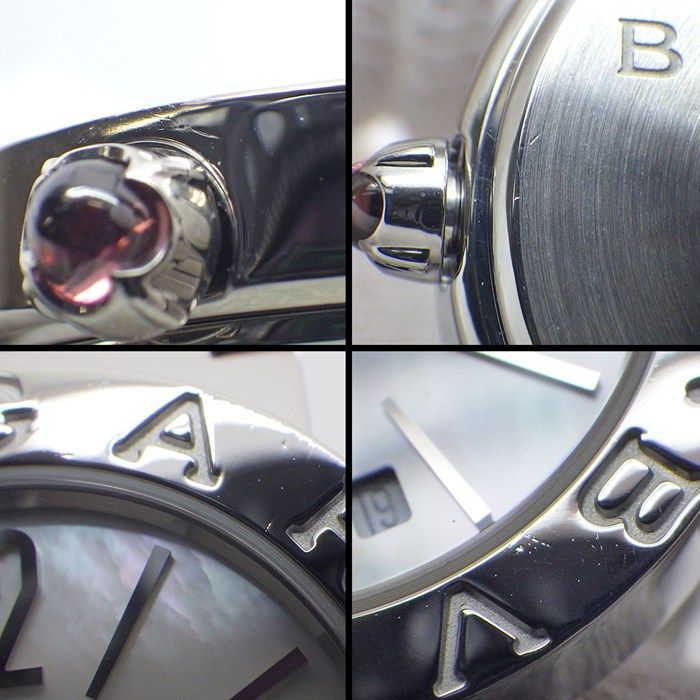 Bvlgari Watch Date White Shell Dial SS Quartz Analog