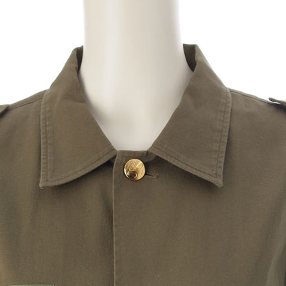 CELINE 2022 Cotton Eddy Triomphe Button Short Sleeve Military Short Sleeve