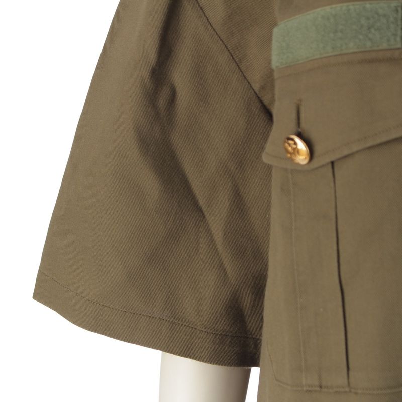 CELINE 2022 Cotton Eddy Triomphe Button Short Sleeve Military Short Sleeve