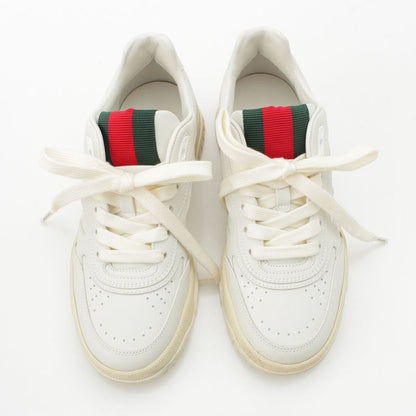 GUCCI Leather Reweb Low Cut Sneakers Shoes 785728 White 35.5