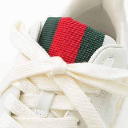 GUCCI Leather Reweb Low Cut Sneakers Shoes 785728 White 35.5