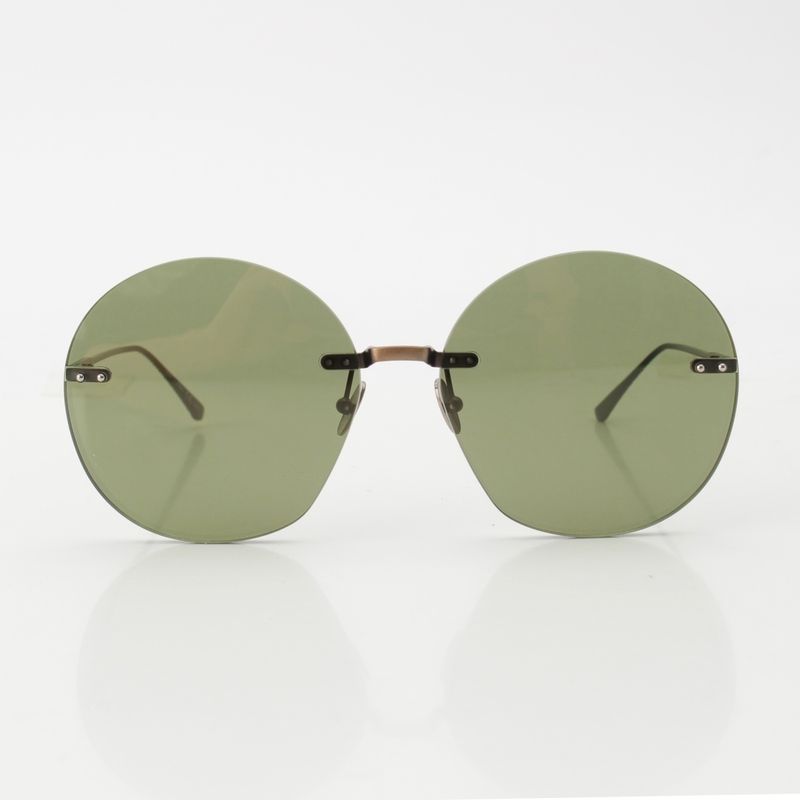 BOTTEGA VENETA Rimless Sunglasses Eyewear Bv0178s Green 6316