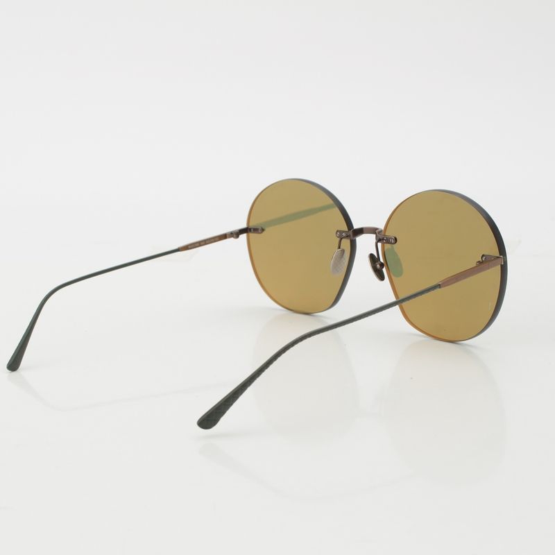 BOTTEGA VENETA Rimless Sunglasses Eyewear Bv0178s Green 6316