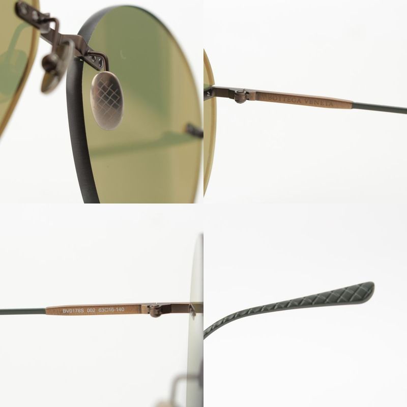 BOTTEGA VENETA Rimless Sunglasses Eyewear Bv0178s Green 6316