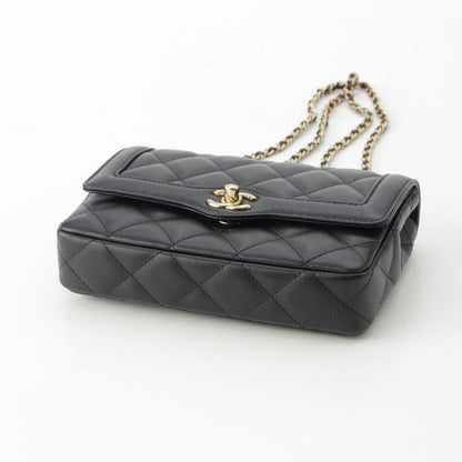 CHANEL Matelasse Lambskin Mini Flap Chain Shoulder Bag Random Number As5048