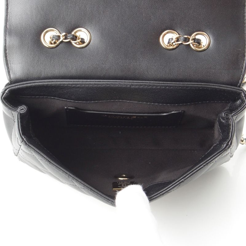 CHANEL Matelasse Lambskin Mini Flap Chain Shoulder Bag Random Number As5048