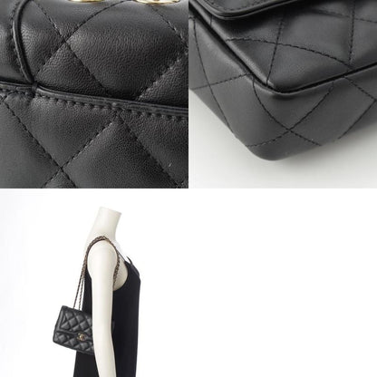 CHANEL Matelasse Lambskin Mini Flap Chain Shoulder Bag Random Number As5048