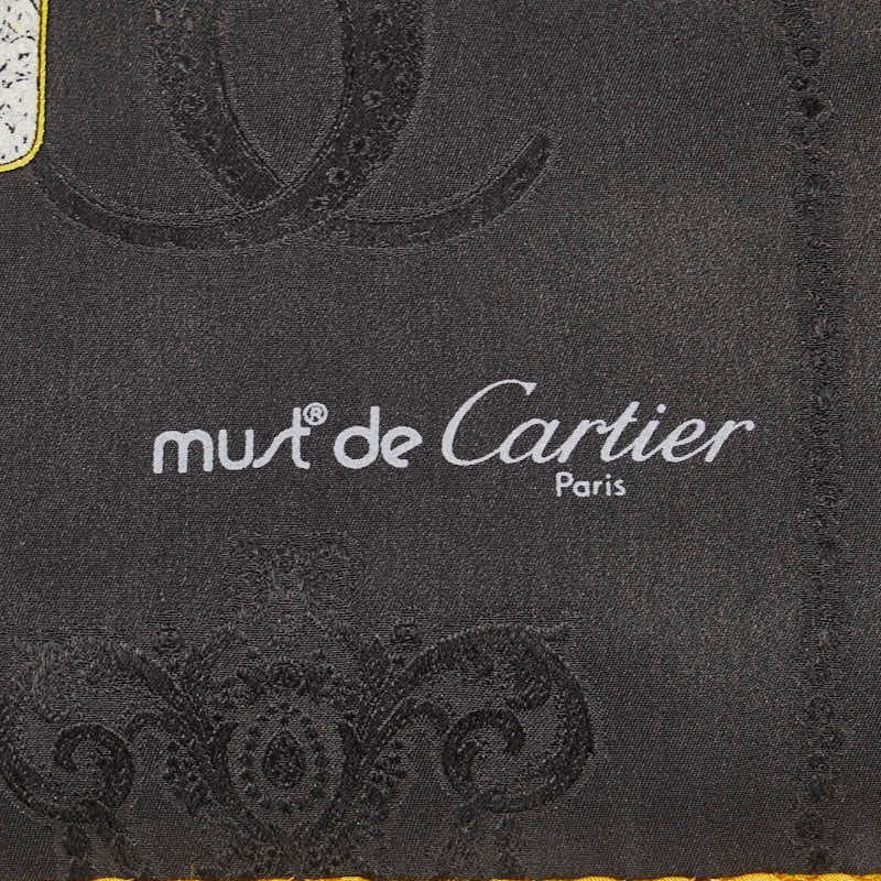 Cartier Panthère Belt Motif Gray Multicolor Silk Ladies Cartier