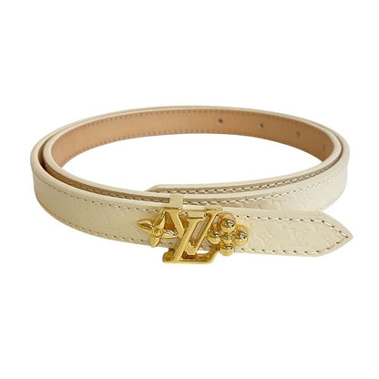Louis Vuitton M8489 LV Logo LV Gram 15mm Reversible Belt White Ladies