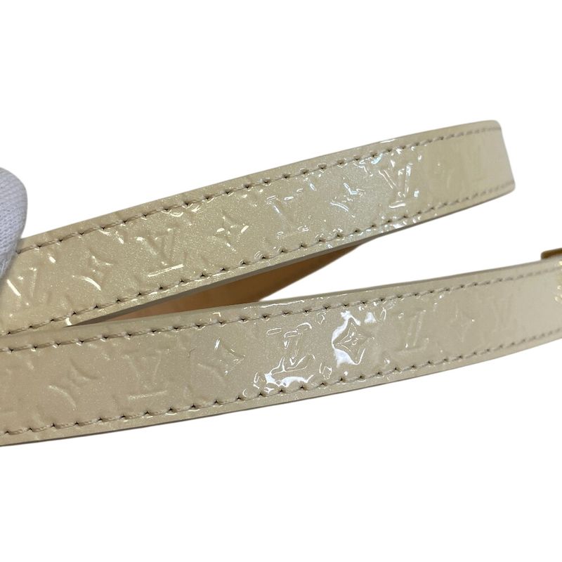 Louis Vuitton M8489 LV Logo LV Gram 15mm Reversible Belt White Ladies