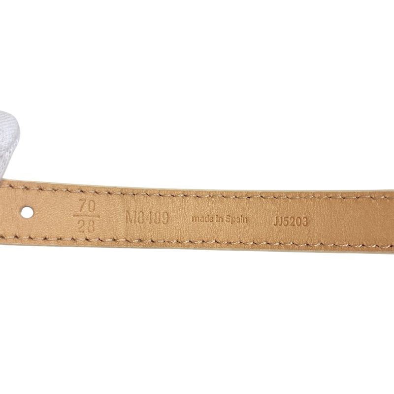Louis Vuitton M8489 LV Logo LV Gram 15mm Reversible Belt White Ladies