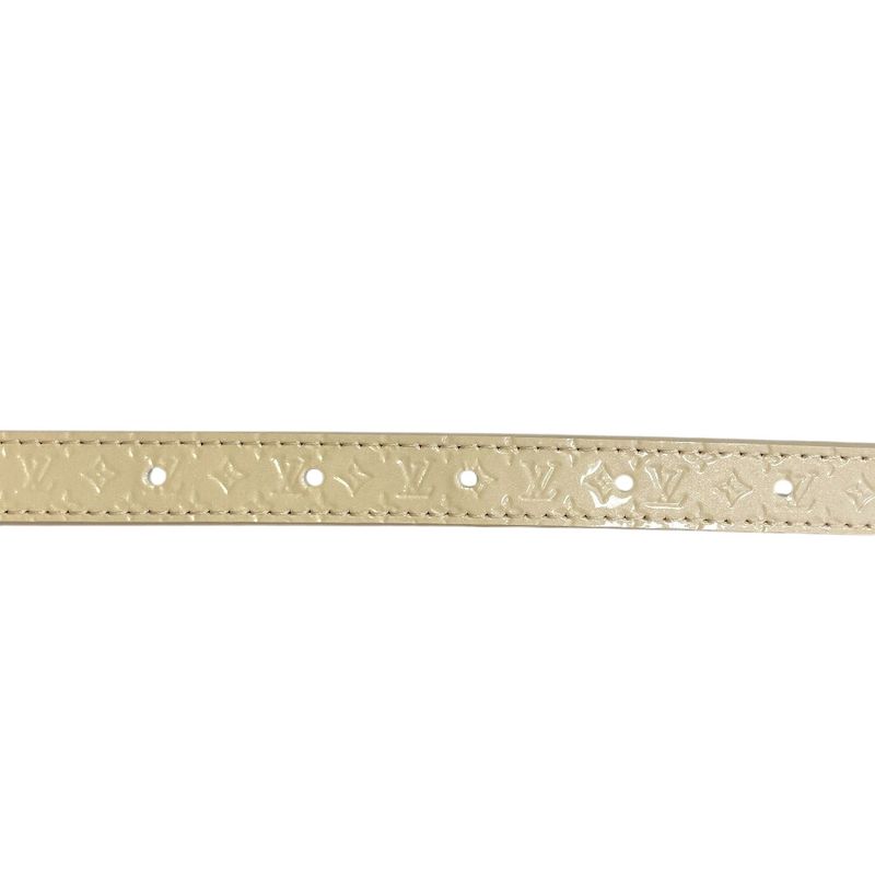 Louis Vuitton M8489 LV Logo LV Gram 15mm Reversible Belt White Ladies