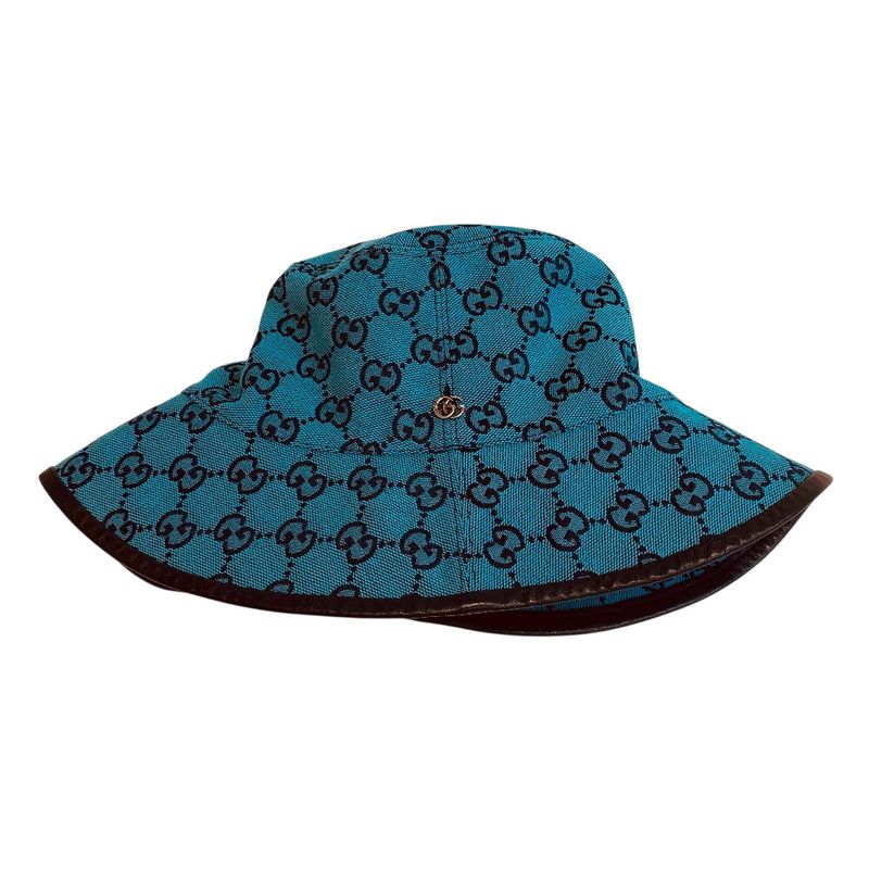 GUCCI 656573 Hat Fedora Hat Bucket Hat Blue - Unisex