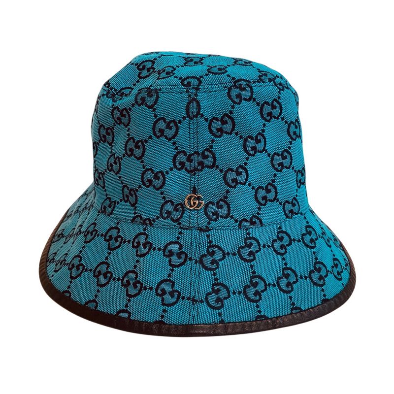 GUCCI 656573 Hat Fedora Hat Bucket Hat Blue - Unisex