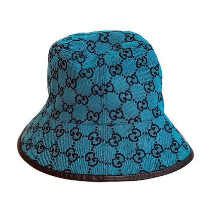 GUCCI 656573 Hat Fedora Hat Bucket Hat Blue - Unisex