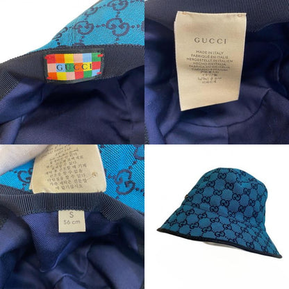 GUCCI 656573 Hat Fedora Hat Bucket Hat Blue - Unisex