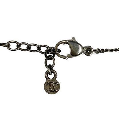 Chanel Necklace CC Logo Gripois Rhinestone Pendant Vintage