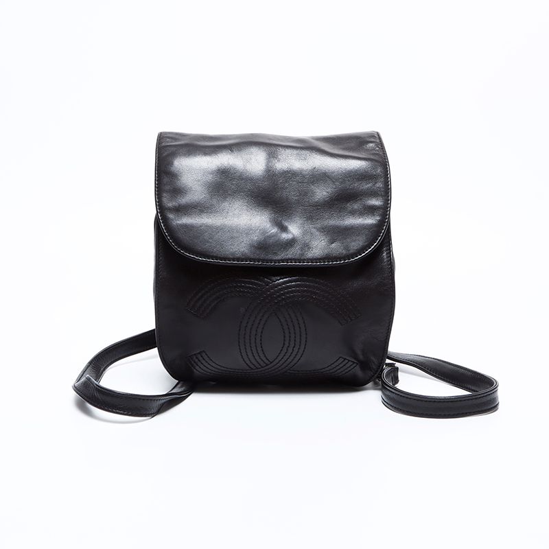 Chanel Backpack CC Logo Lambskin