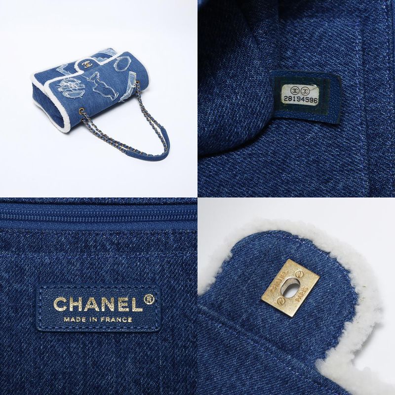 Chanel Shoulder Bag Denim Mouton Egypt