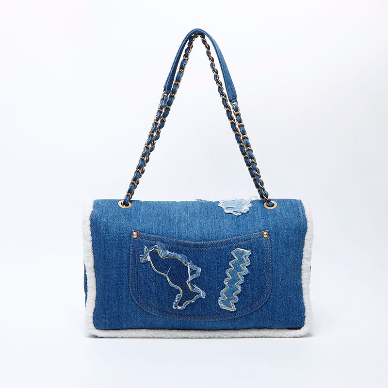 Chanel Shoulder Bag Denim Mouton Egypt