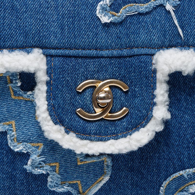 Chanel Shoulder Bag Denim Mouton Egypt