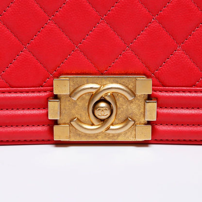 Chanel Shoulder Bag Caviar Leather Boy