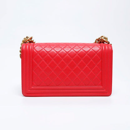 Chanel Shoulder Bag Caviar Leather Boy