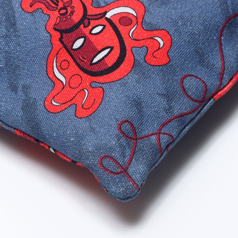 Loewe Shoulder Bag Paula's Ibiza Canvas Leather Anagram Blue Pink