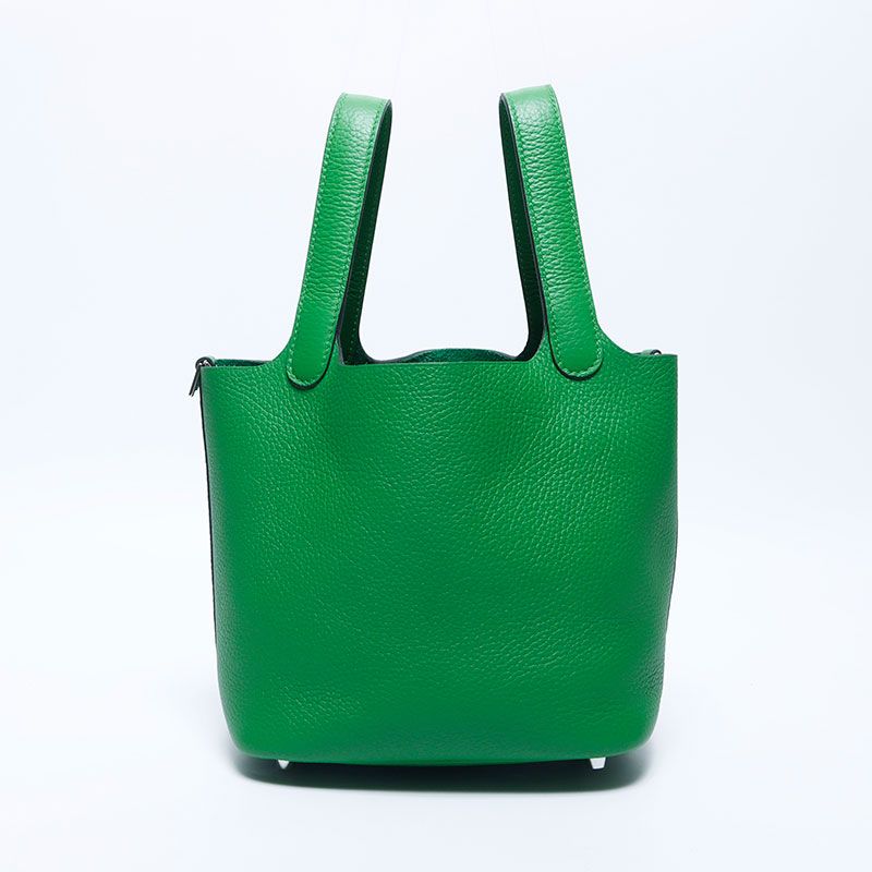 Hermes Handbag Picotin Taurillon Silver