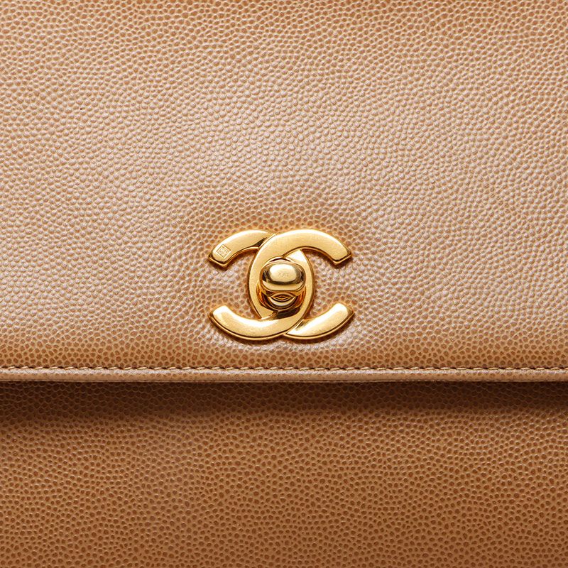 Chanel Shoulder Bag CC Logo Caviar Leather