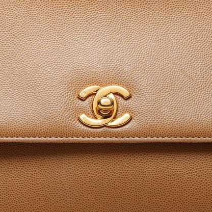 Chanel Shoulder Bag CC Logo Caviar Leather