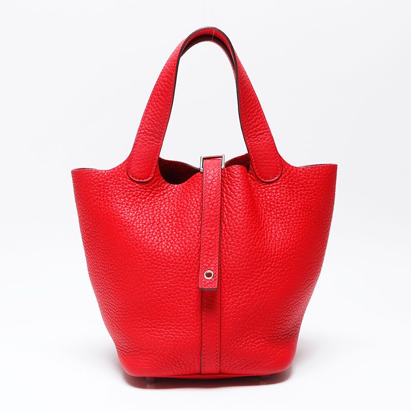 Hermes Handbag Taurillon Clemence Picotin Lock PM