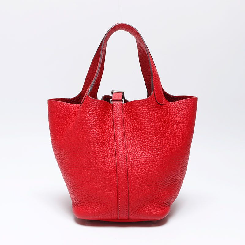 Hermes Handbag Taurillon Clemence Picotin Lock PM