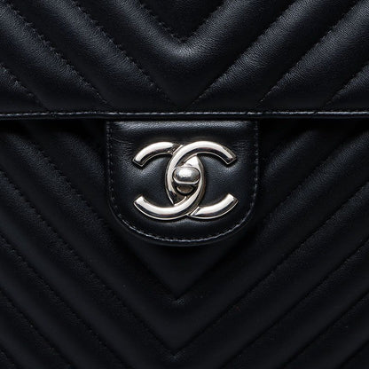 Chanel Backpack CC Logo Stitch Chevron