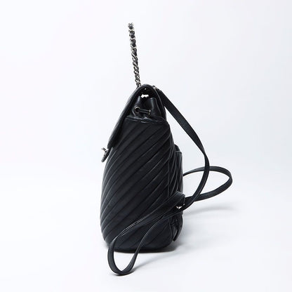 Chanel Backpack CC Logo Stitch Chevron