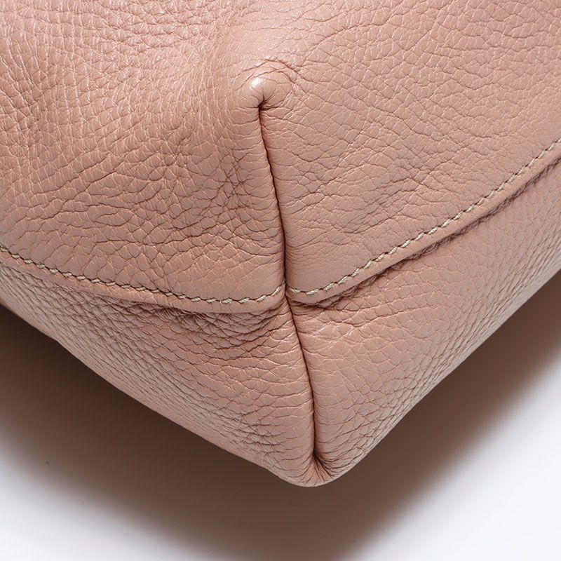 Prada Shoulder Bag 2-Way Leather Silver