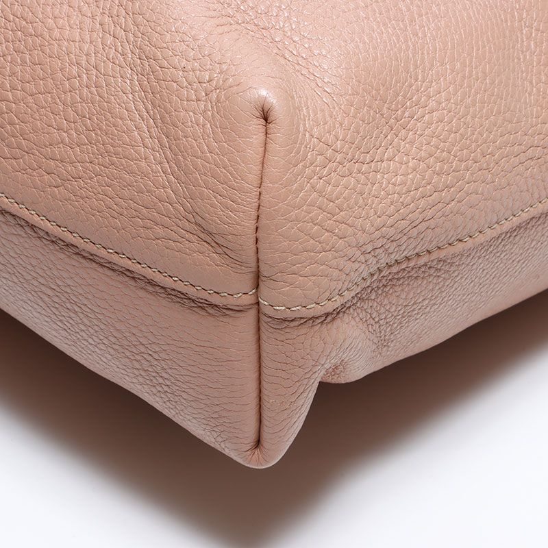 Prada Shoulder Bag 2-Way Leather Silver