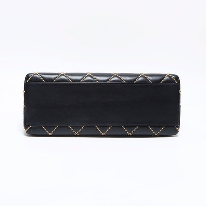 Chanel Handbag Lambskin Wild Stitch Top Handle Kelly