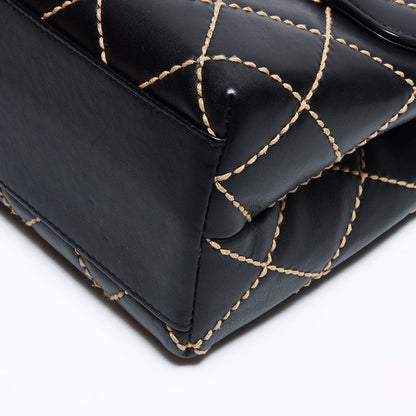 Chanel Handbag Lambskin Wild Stitch Top Handle Kelly