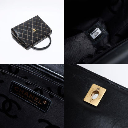 Chanel Handbag Lambskin Wild Stitch Top Handle Kelly