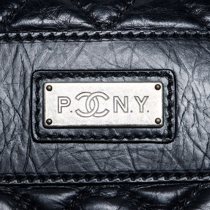 Chanel Boston Bag Paris New York Klein Leather Key Name Tag Cover
