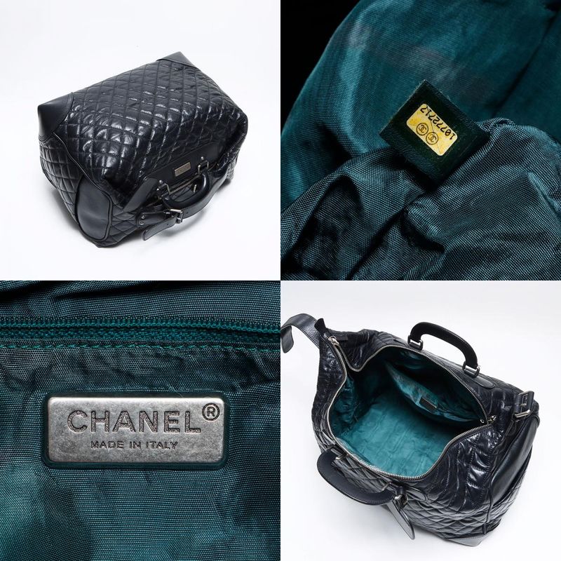 Chanel Boston Bag Paris New York Klein Leather Key Name Tag Cover